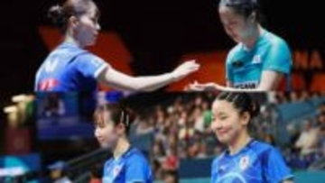 【卓球女子ダブルス】決勝の舞台に日本の3選手が登場　早田ひな/張本美和ペアと長﨑美柚/シン・ユビンペアが激突
