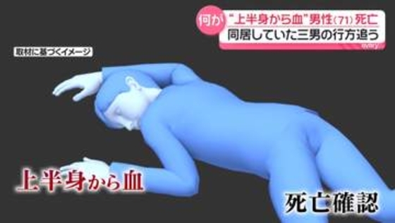 上半身から血を流し…71歳男性死亡　事件後から“所在不明”同居する三男の行方追う　愛媛・今治市