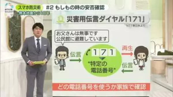 もしもの時の安否確認　災害用伝言ダイヤル「171」【あす大災害、だとしたら？】