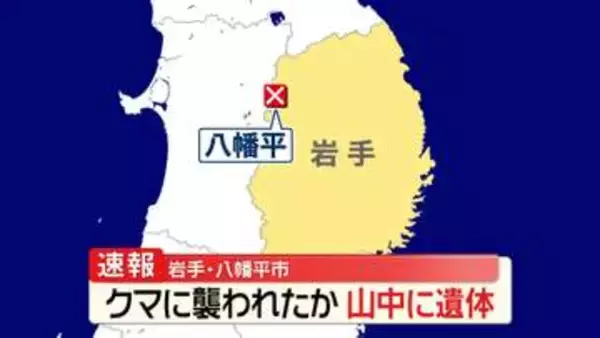 山中に遺体…“獣に引っかかれたような傷”クマに襲われたか　岩手・八幡平市