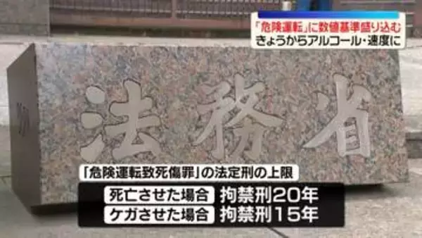7月21日から「危険運転致死傷罪」改正法施行　アルコール・速度に数値基準　危険・悪質な運転による事故を処罰