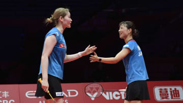 【バドミントン】福島由紀・松本麻佑“フクマツ”ペアが格上をストレートで下し決勝進出　年間女王まであと1勝