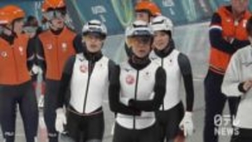 【女子パシュート】日本が準決勝へ最終確認　翌日対戦のオランダチームも隣で練習