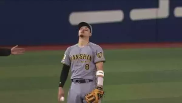 【阪神】佐藤輝明が牧秀悟の強打に大ジャンプも惜しくもグラブからこぼれ天仰ぐ