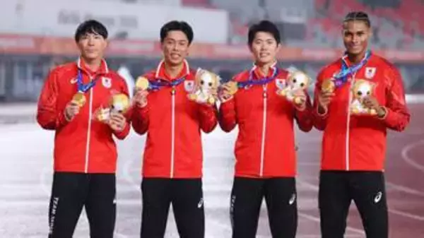 強さ示した日本の“マイルリレー”「すごい流れを変えてくれた」エースの中島佑気ジョセフが仲間を大絶賛　金メダルの喜び語る〈アジア競技大会〉