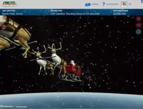 毎年恒例「サンタクロースの追跡作戦」開始　アメリカ軍とカナダ軍の防衛組織