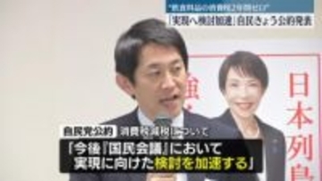 自民党、衆院選公約きょう発表　飲食料品の消費税2年間ゼロ「検討を加速」