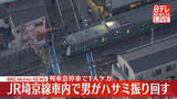 「JR埼京線車内で男が“ハサミ振り回す”　列車急停車で1人ケガ」の画像1