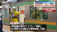 JR東海道線の車内で“スプレー”噴射か　逮捕の少年「護身用のため」