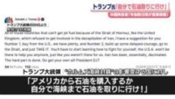 トランプ大統領「自分で石油取りに行け」影響受けている国に対し　米国防長官「今後数日間が重要局面」