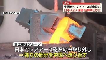 【独自】レアアース磁石を無許可で輸出か、中国で日本人2人逮捕　発覚の経緯明らかに