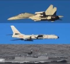台湾周辺での大規模演習の前後に中国軍機や軍艦が沖縄－宮古島間を通過　防衛省が発表