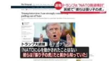 トランプ大統領、NATO脱退の可能性に言及　英紙で「彼らは張り子の虎」