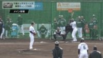 【ロッテ】今回の春季キャンプ初の「LiveBP」を実施　新キャプテン・ソトや西川史礁などが参加　サブロー監督も熱視線