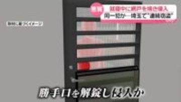 “連続窃盗”就寝中に網戸焼き侵入…同一犯か　埼玉・行田市