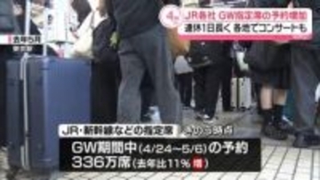 JR各社　GW指定席の予約増　連休1日長く各地でコンサートも