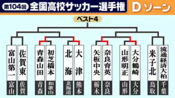 【高校サッカー選手権】Dゾーン1回戦　青森山田と大津がゴールラッシュ　奈良育英はPK戦制し2回戦進出