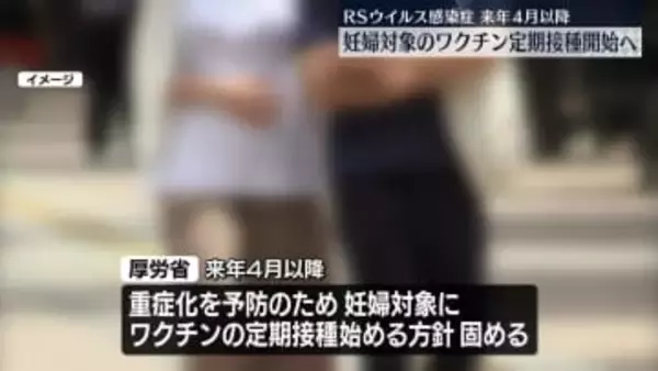 「RSウイルス感染症」妊婦へのワクチン定期接種開始の方針