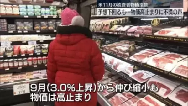 米11月の消費者物価指数、2.7％上昇　市場予想下回るも…物価高止まりへの不満広がる