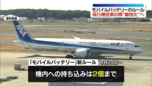 飛行機内のモバイルバッテリー、ルール厳格化へ　発煙・発火相次ぎ