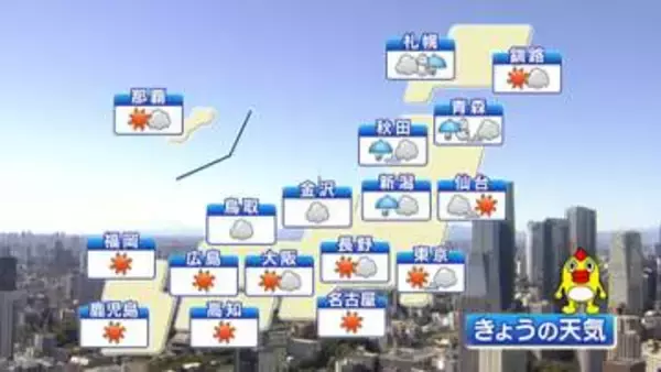 【28日の天気】東京と近畿で木枯らし1号　北日本は初雪ラッシュ