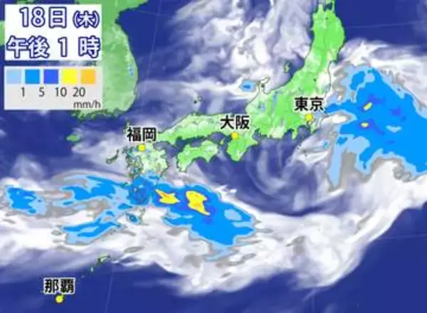 【天気】九州南部・奄美は激しい雷雨に