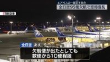 エアバス不具合　全日空95便が欠航…1万3200人に影響