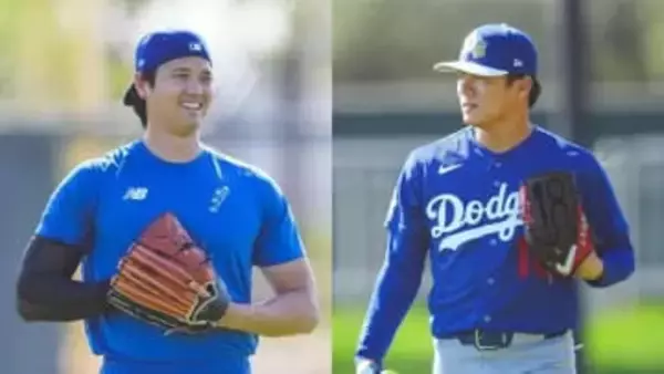 【ドジャース】大谷翔平・山本由伸が快晴の屋外で調整　翌日キャンプイン