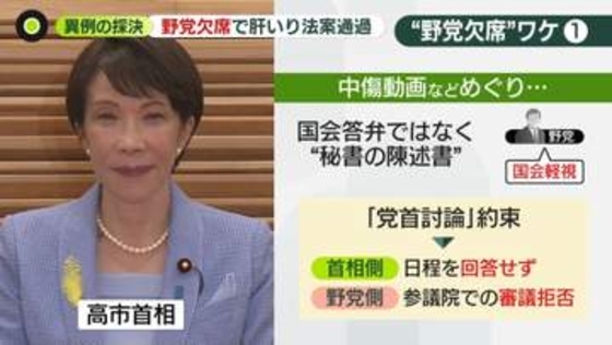 「国旗損壊罪」創設法案が衆院通過　高市首相“肝いり政策”野党議員が全員欠席で異例の採決