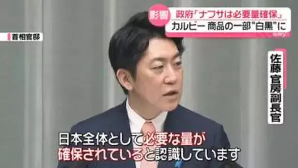 佐藤官房副長官「必要な量は確保されている」　インクの原料“ナフサ”について