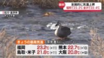 各地で季節外れの暖かさ　積雪多い地域は急な雪解けに注意を