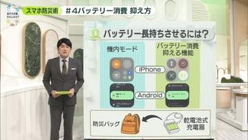 スマホのバッテリーを長持ちさせるには？【あす大災害、だとしたら？】