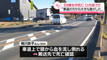 「車道の方から大きな音がした」県道に頭から流血の女性…死亡　ひき逃げか　埼玉