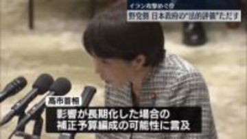 イラン攻撃めぐり　野党側、日本政府の“法的評価”ただす