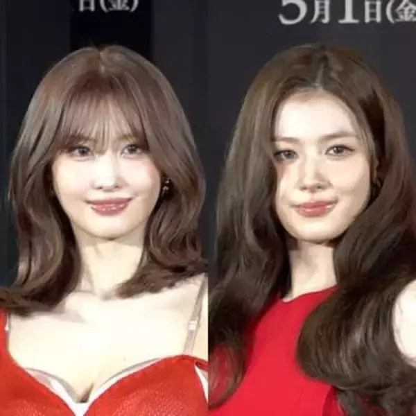 TWICE　MOMOとSANA　真っ赤なドレスで登場　MOMOが今欲しいものは「かわいいやつ」