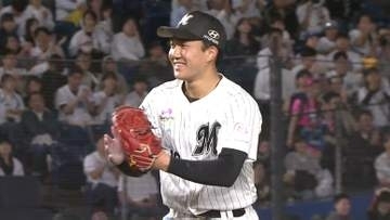 【ロッテ】高卒ドラ1・石垣元気は無失点のプロデビュー　打者3人で抑え笑顔でマウンドをあとに　最速153キロ直球