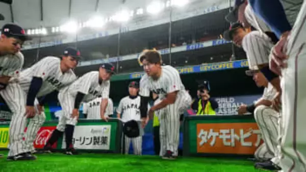 【侍ジャパン】韓国戦試合前の円陣声出しは村上宗隆　「何より一番、点数を取ってあげること」