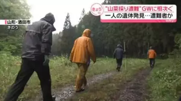 “山菜採り遭難”GWに相次ぐ　一人の遺体発見…遭難者か