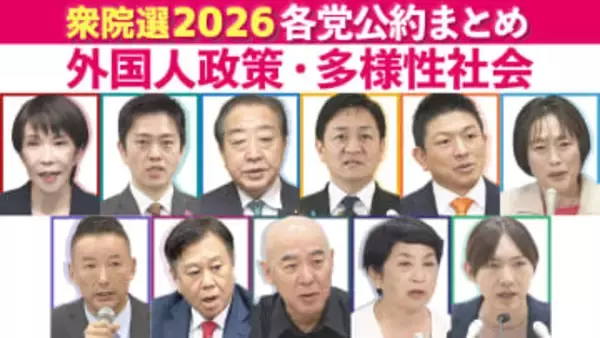 【（7）外国人政策・多様性社会】衆院選 主要各党の公約・政策まとめ