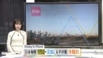 【天気】日本海側は雷雨や突風に注意　太平洋側は冬晴れ