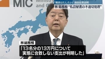 林総務相“秘書の不適切処理”　労務費問題