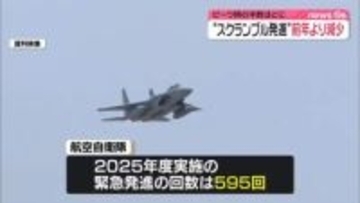 航空自衛隊、2025年度の緊急発進595回　ピーク時の半数ほど