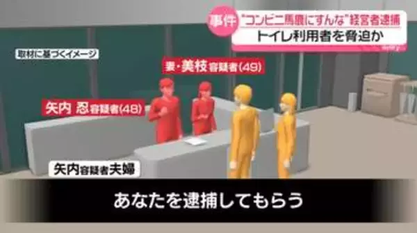 “コンビニ馬鹿にすんな”経営者の夫婦逮捕　トイレ利用者を脅し…個人情報書かせようとしたか