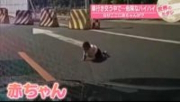 車行き交う中で…危険なハイハイ　なぜここに赤ちゃんが？　中国【#世界のミダシ】