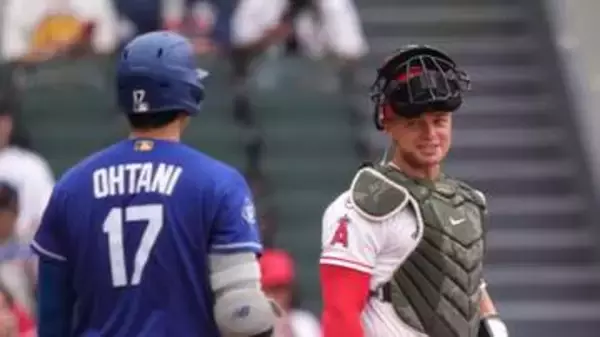 大谷翔平　“元相棒”との一幕　前日途中交代のオホピーと談笑　試合では2安打5打点と古巣エンゼルス戦で躍動