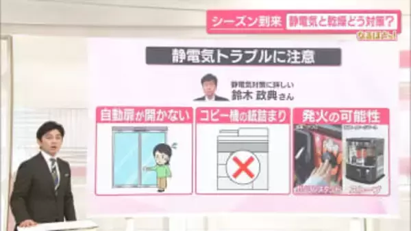 【なるほどッ！】シーズン到来　静電気と乾燥　どう対策？