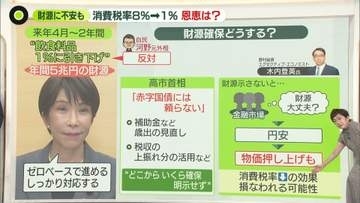 【解説】高市首相の消費税減税案に事業者から「値下げ難しい」の声　財源示されず与党内からも懸念