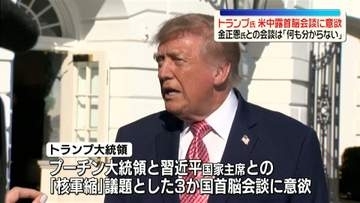 トランプ大統領、米中露首脳会談に意欲　金正恩氏との会談は「何も分からない」