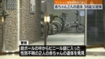 段ボールから赤ちゃん2人の遺体　38歳女を逮捕　名古屋市
