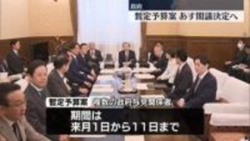 政府　暫定予算案をあす閣議決定、国会に提出する方針